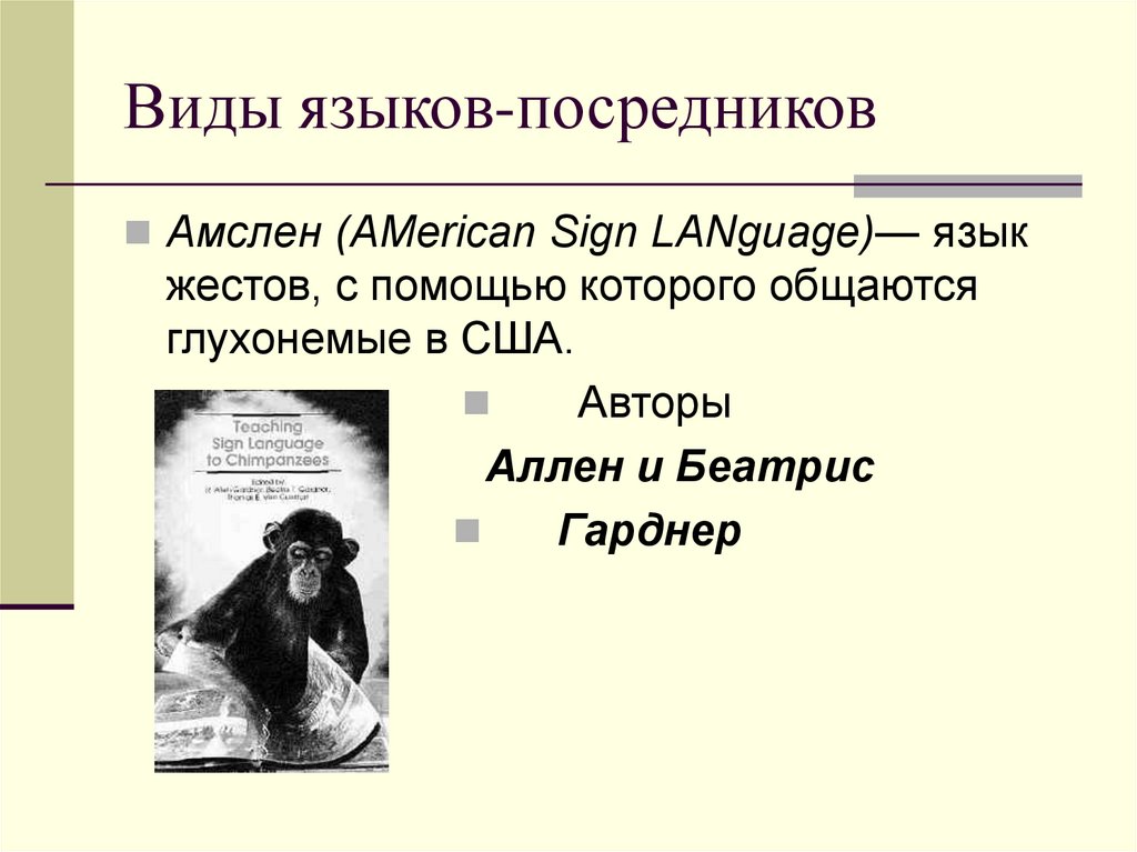 Виды языков-посредников
