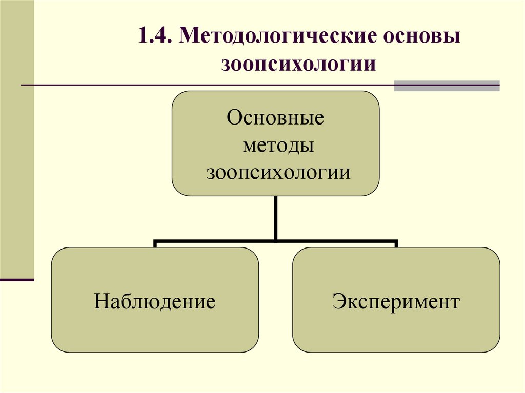 1.4. Методологические основы зоопсихологии