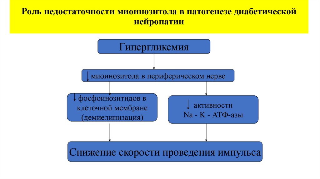 Роль недостаточности миоинозитола в патогенезе диабетической нейропатии