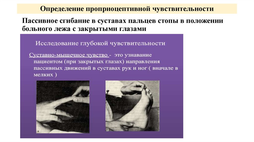 Определение проприоцептивной чувствительности