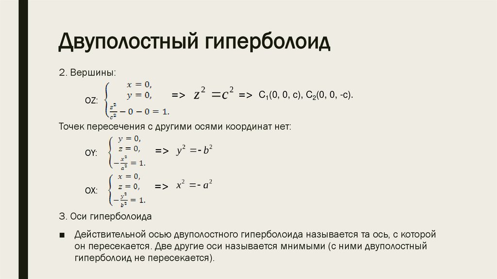 Двуполостный гиперболоид