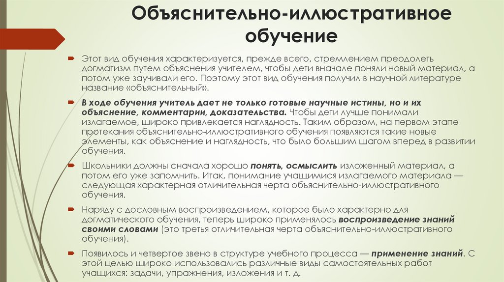 Объяснительно-иллюстративное обучение