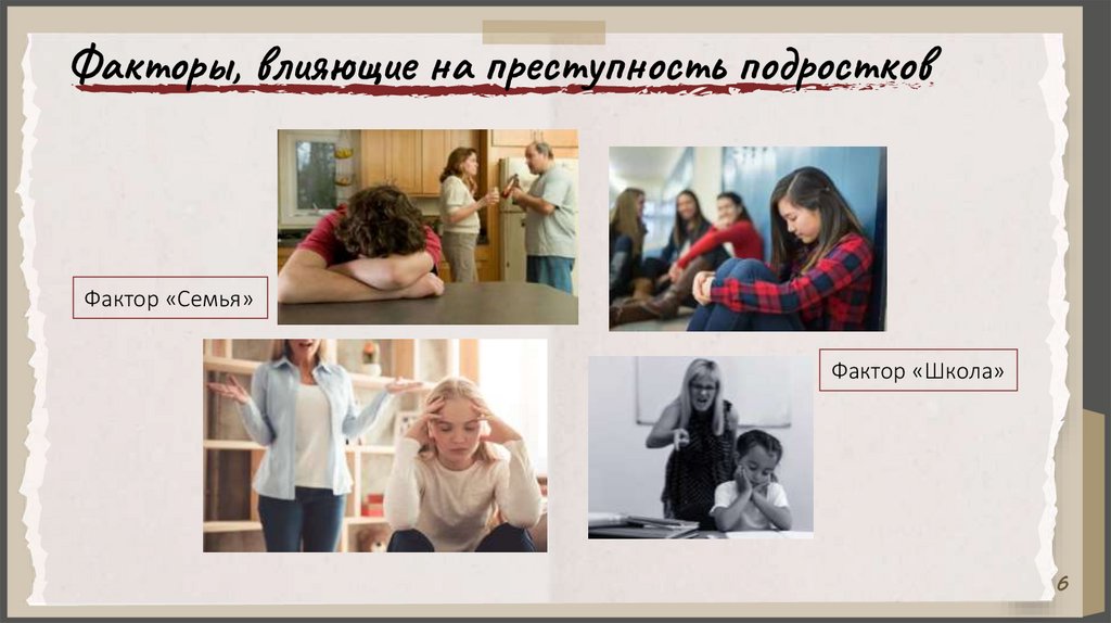 Факторы, влияющие на преступность подростков