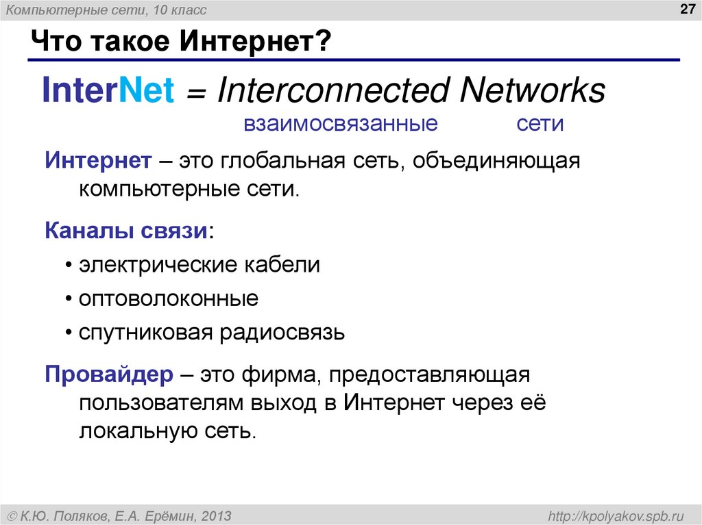 Что такое Интернет?