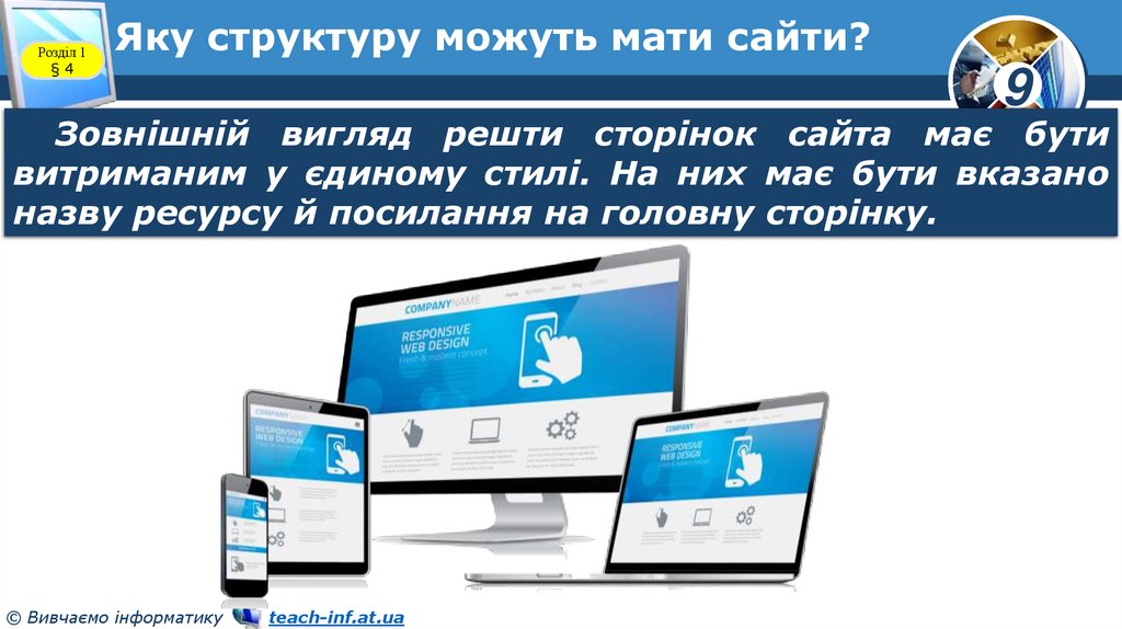 Яку структуру можуть мати сайти?