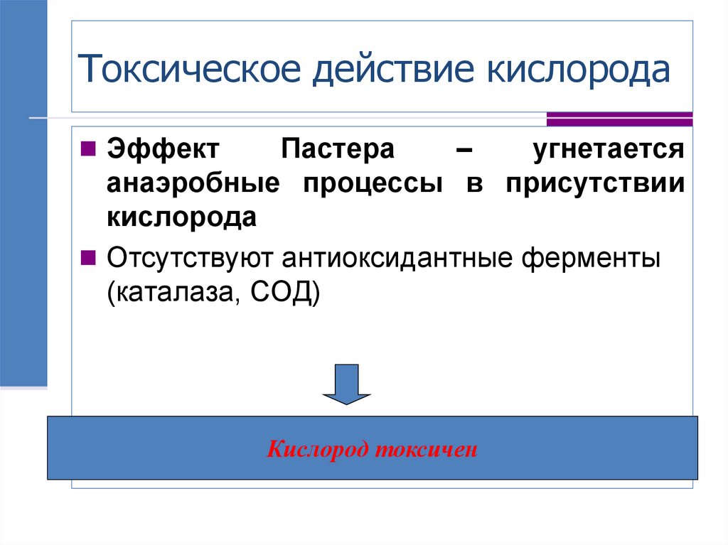 Токсическое действие кислорода