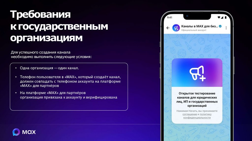 Требования к государственным организациям