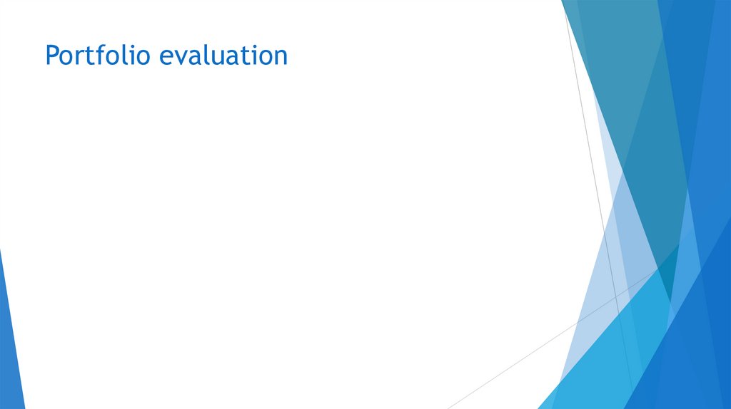 Portfolio evaluation