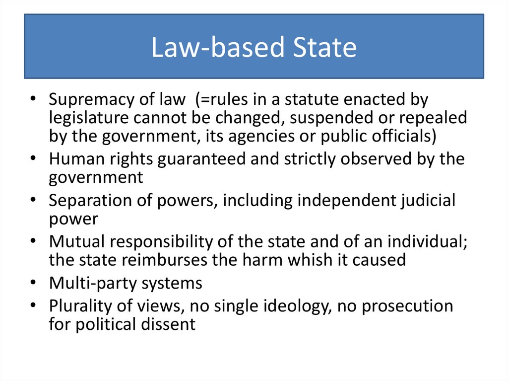 Law-based State
