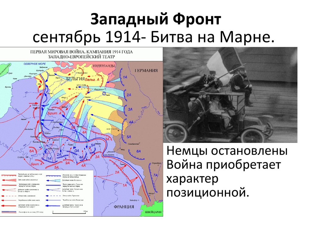 Западный Фронт сентябрь 1914- Битва на Марне.