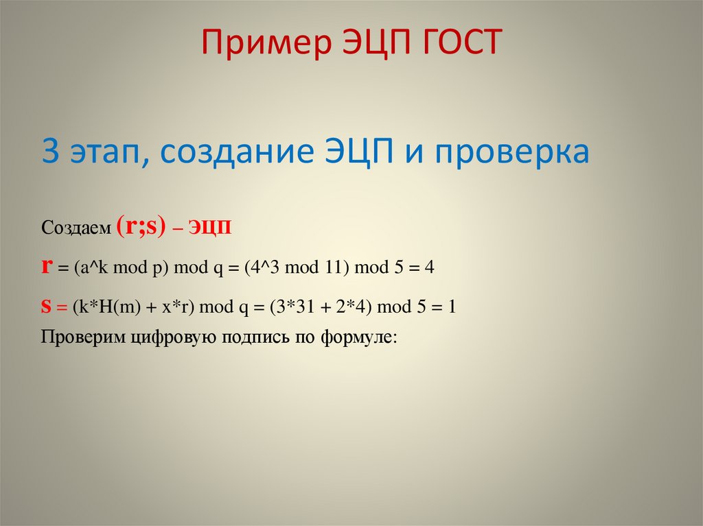 Пример ЭЦП ГОСТ