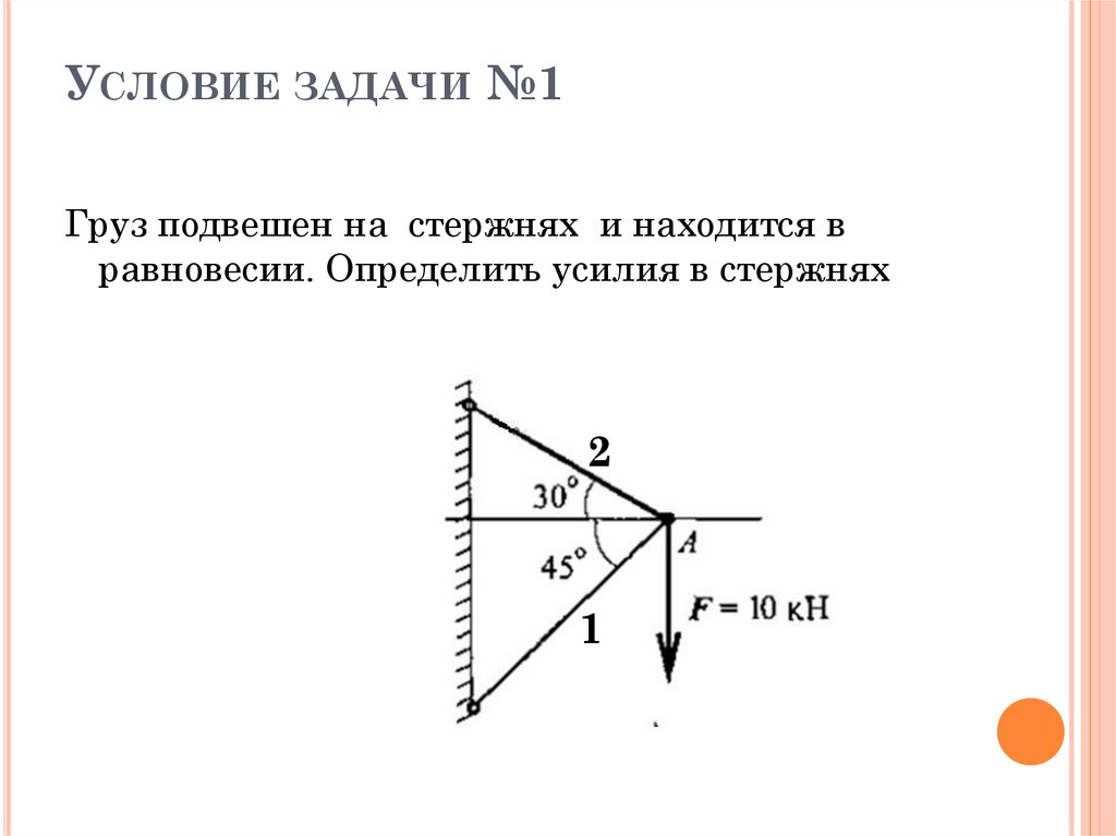 Условие задачи №1