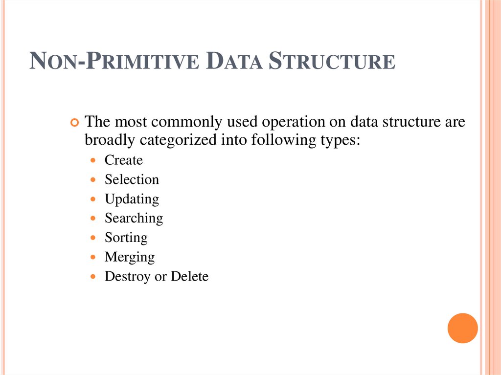 Non-Primitive Data Structure