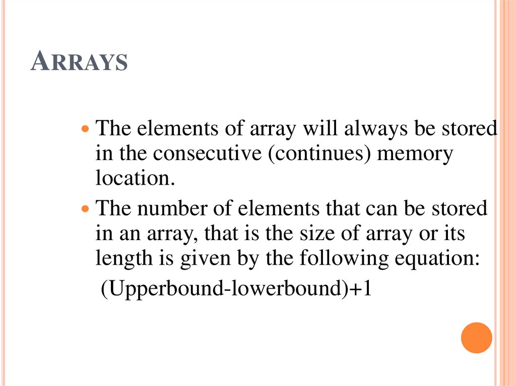 Arrays