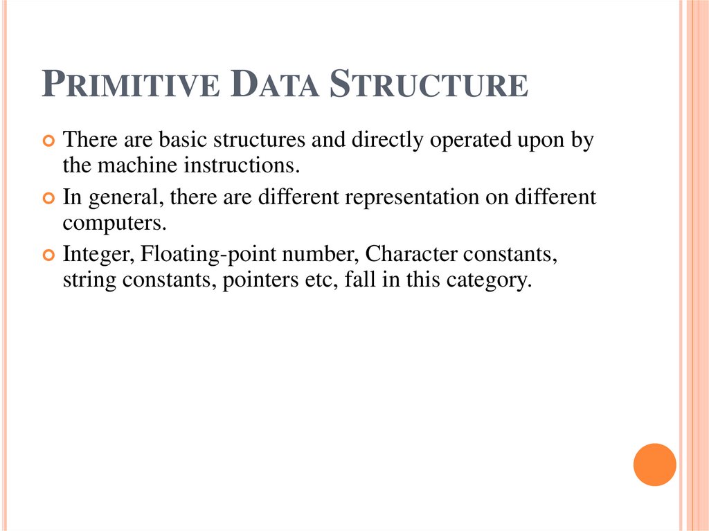 Primitive Data Structure
