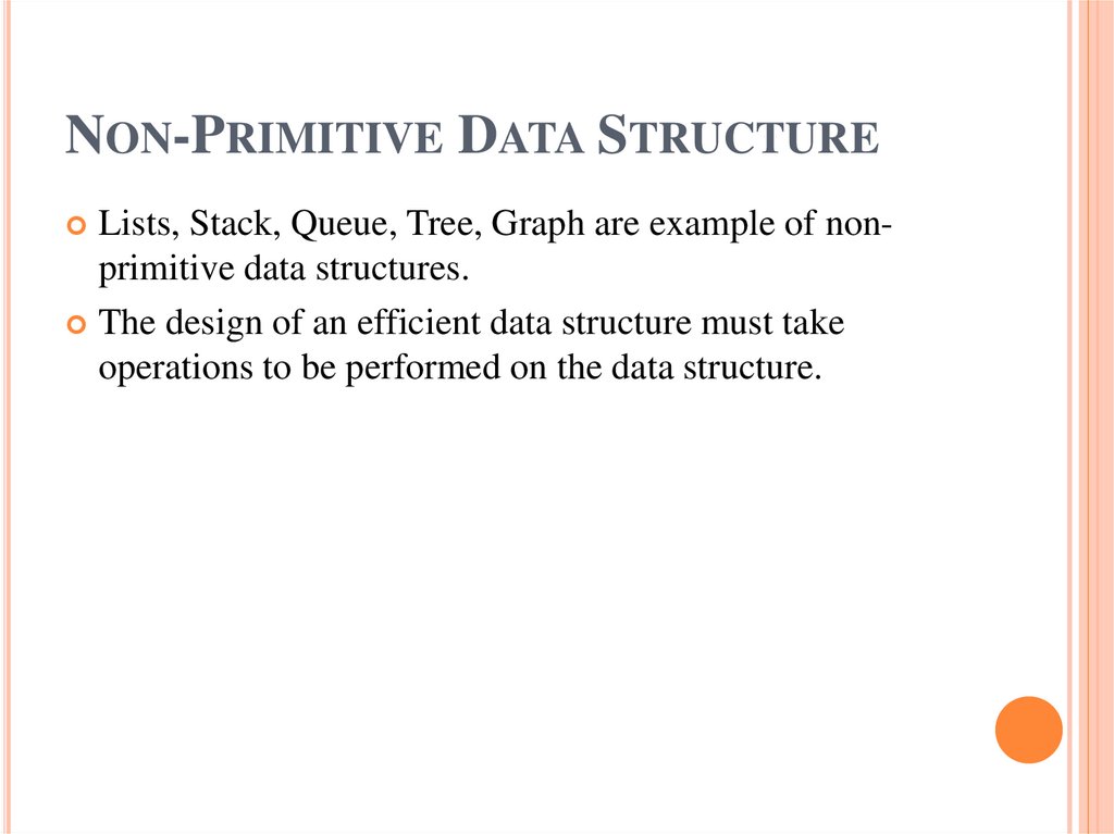 Non-Primitive Data Structure