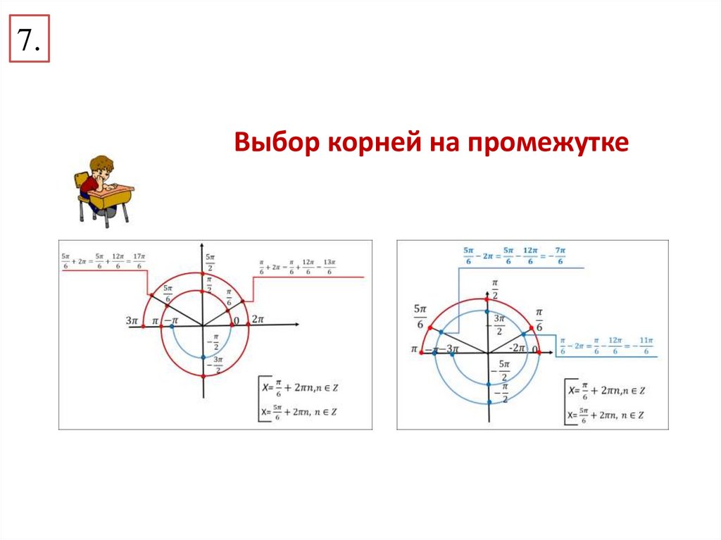 Выбор корней на промежутке