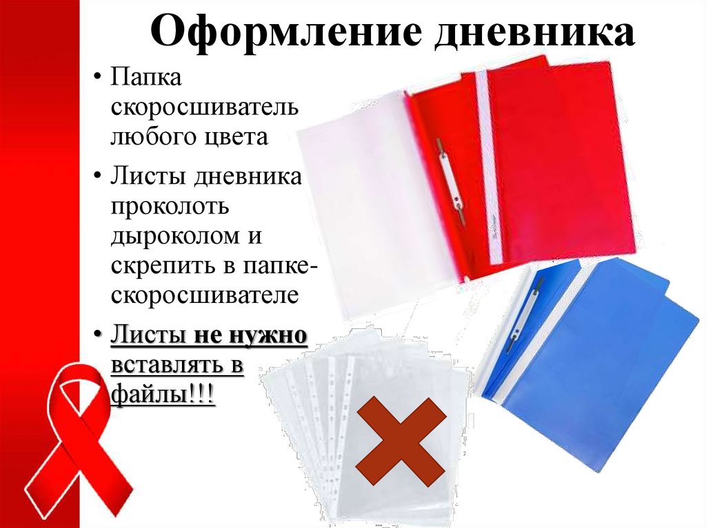 Оформление дневника