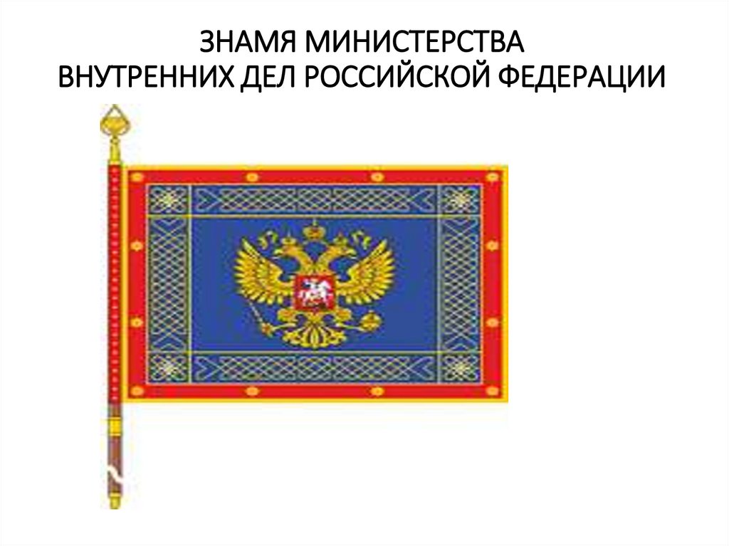 ЗНАМЯ МИНИСТЕРСТВА ВНУТРЕННИХ ДЕЛ РОССИЙСКОЙ ФЕДЕРАЦИИ
