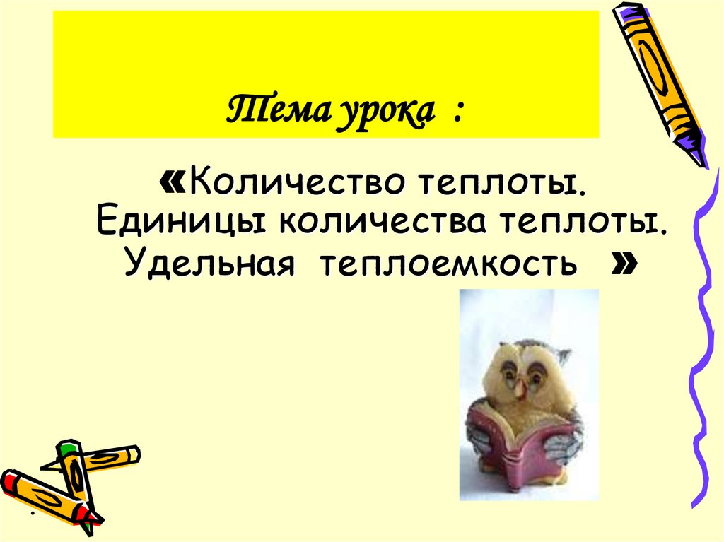 Тема урока :