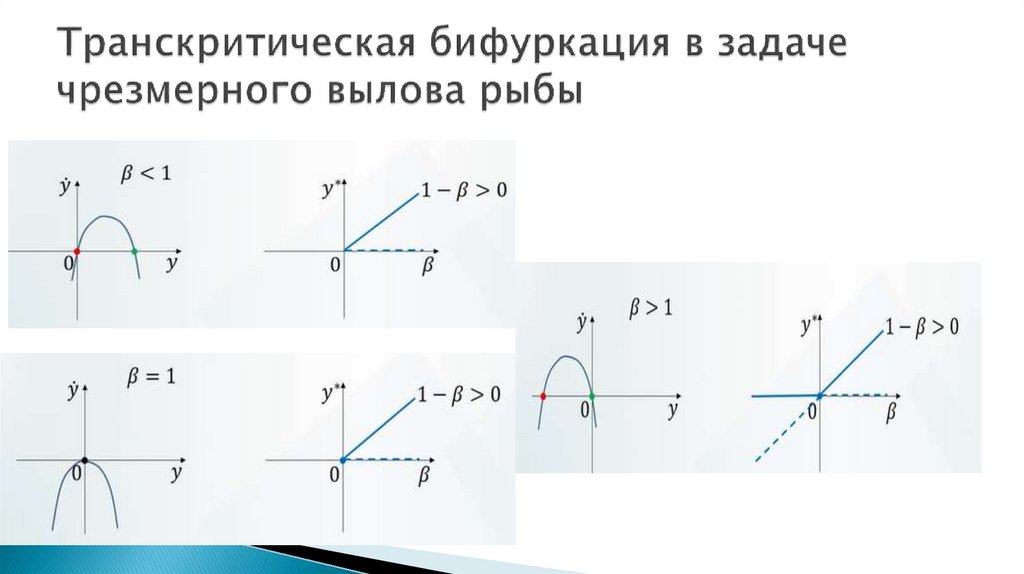 Транскритическая бифуркация в задаче чрезмерного вылова рыбы