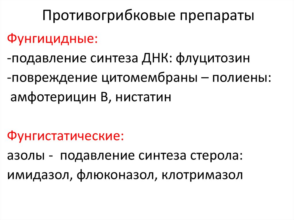 Противогрибковые препараты