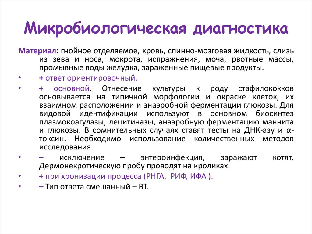 Микробиологическая диагностика