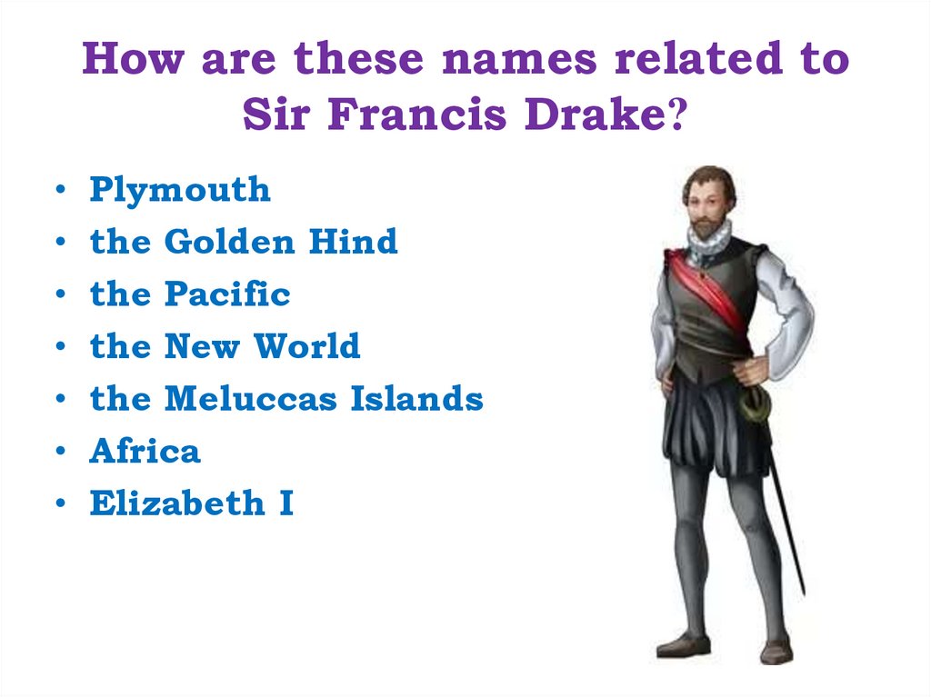 How are these names related to Sir Francis Drake?