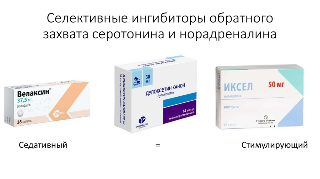 Селективные ингибиторы обратного захвата серотонина и норадреналина