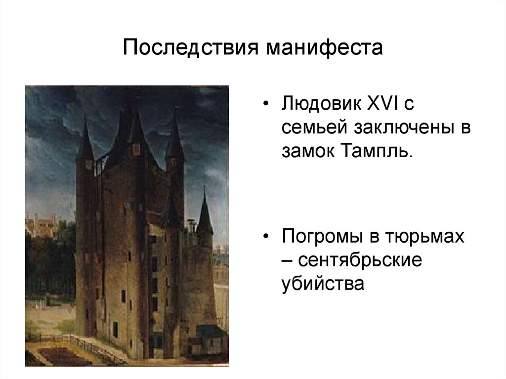 Последствия манифеста