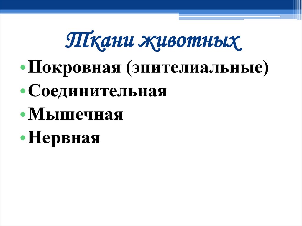 Ткани животных