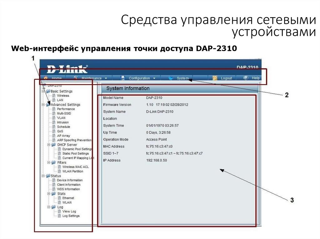 Средства управления сетевыми устройствами