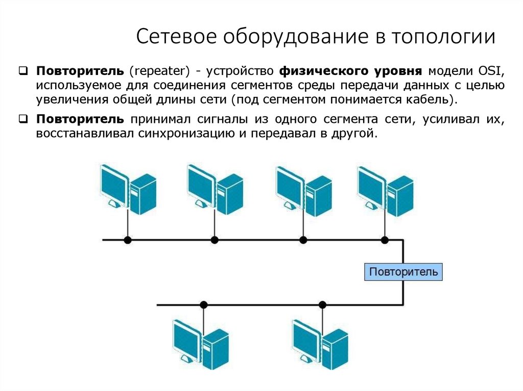 Сетевое оборудование в топологии