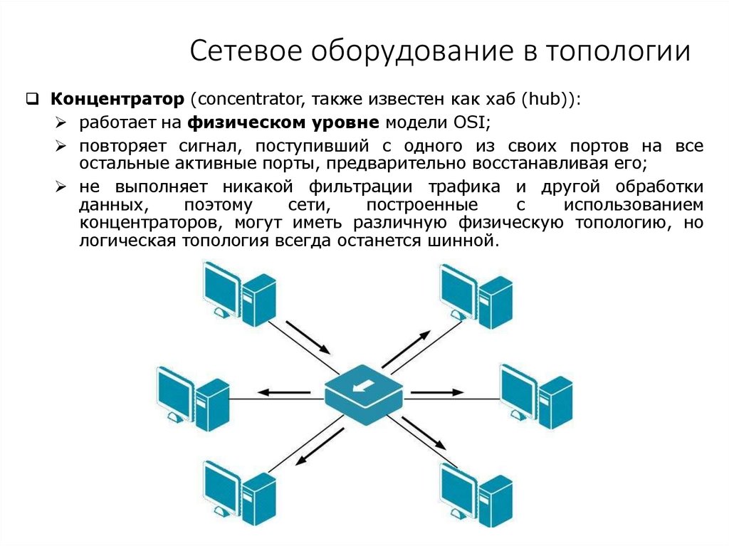 Сетевое оборудование в топологии