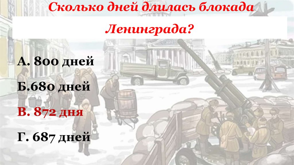 Сколько дней длилась блокада Ленинграда?