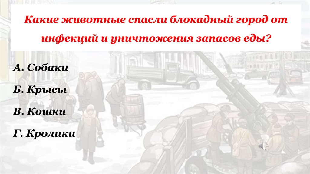 Какие животные спасли блокадный город от инфекций и уничтожения запасов еды?