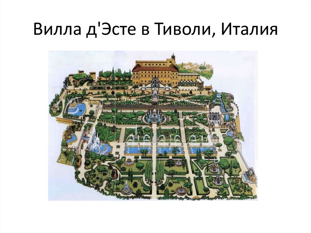 Вилла д'Эсте в Тиволи, Италия