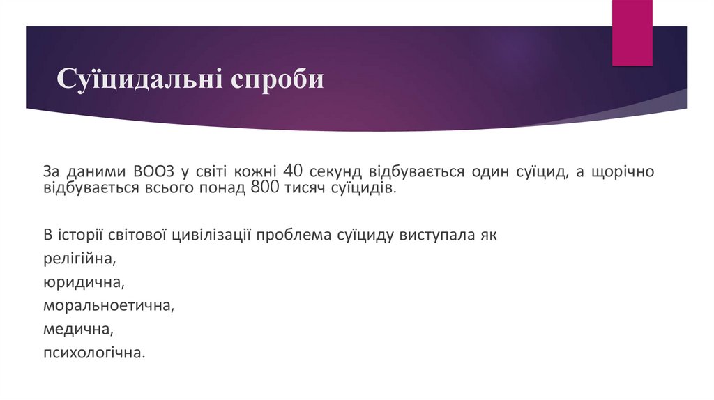 Суїцидальні спроби