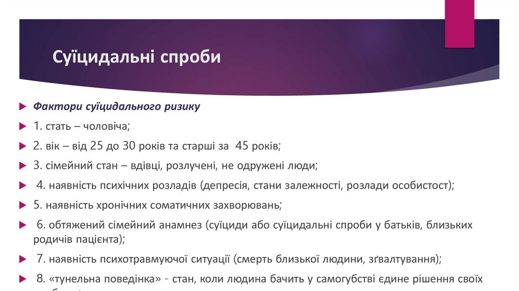 Суїцидальні спроби