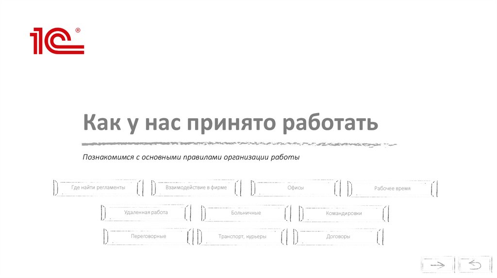 Как у нас принято работать