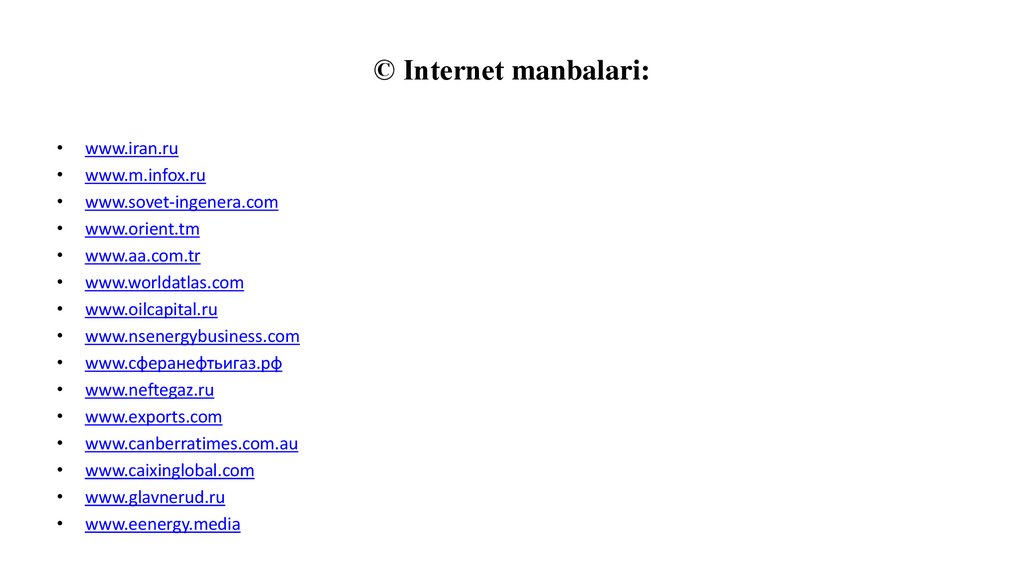 © Internet manbalari: