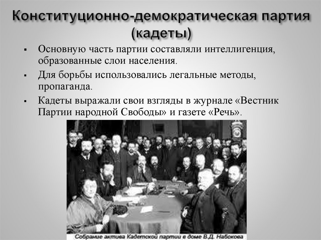 Конституционно-демократическая партия (кадеты)