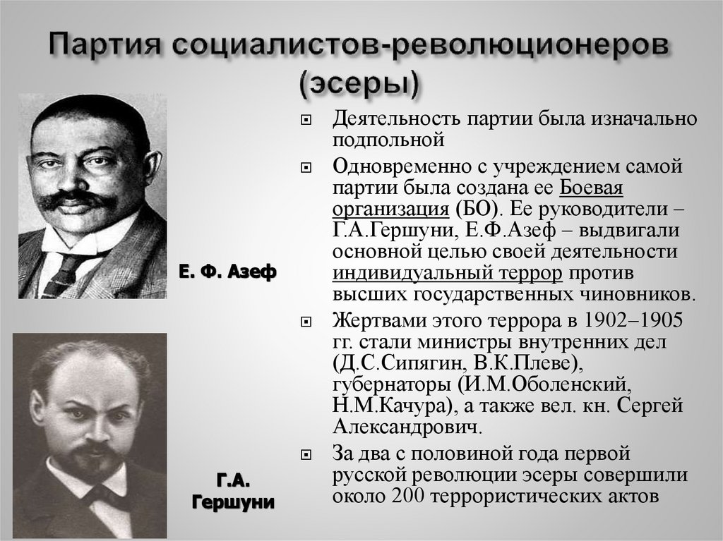 Партия социалистов-революционеров (эсеры)