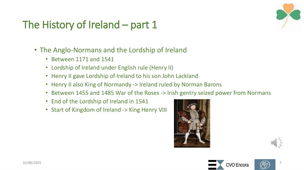 The History of Ireland – part 1