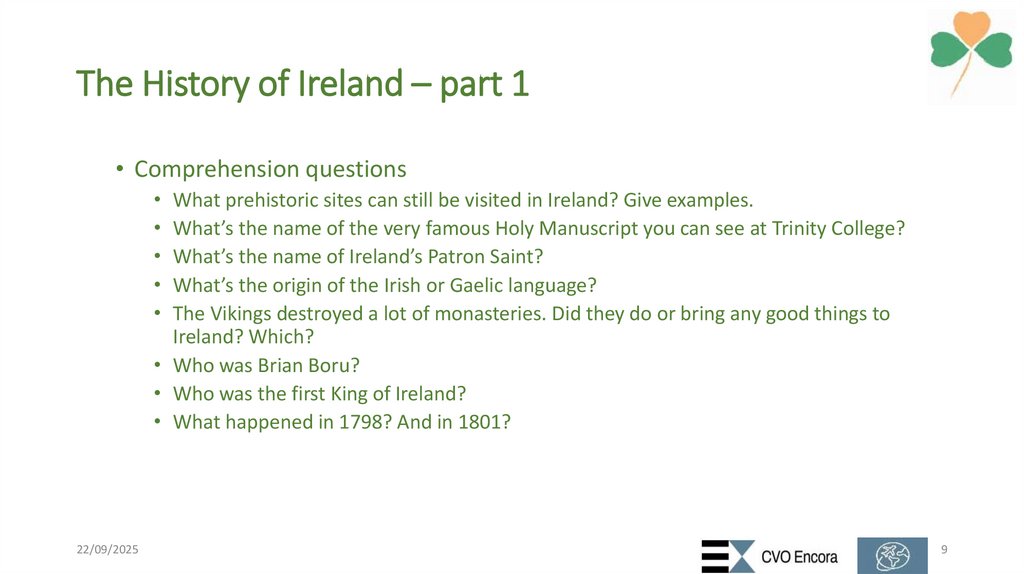 The History of Ireland – part 1