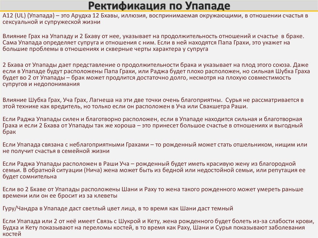 Ректификация по Упападе