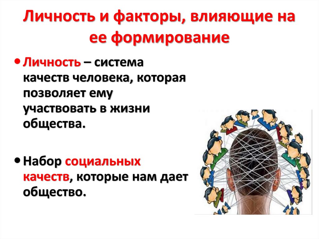 Личность и факторы, влияющие на ее формирование