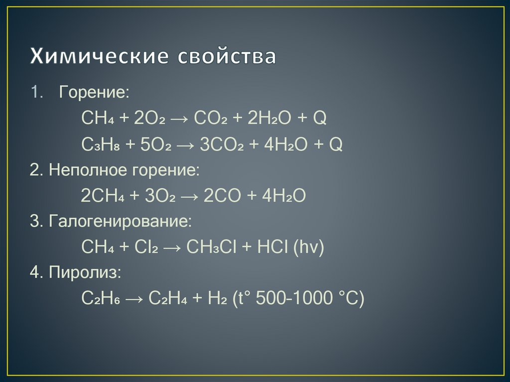 Химические свойства
