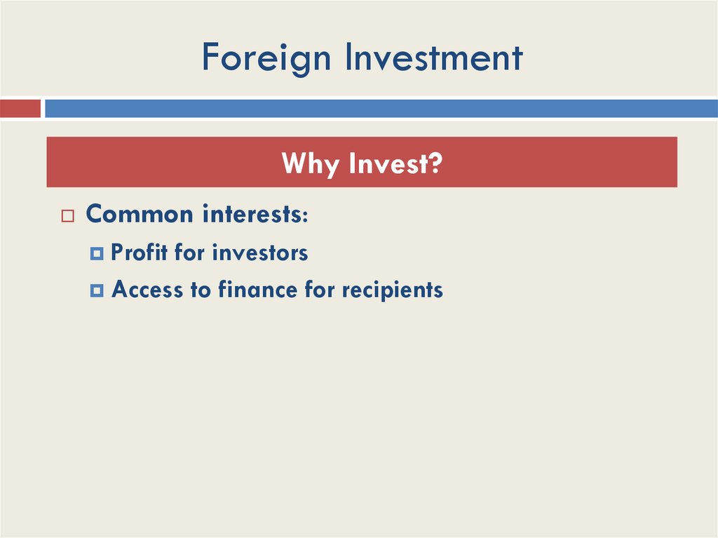 Foreign Investment