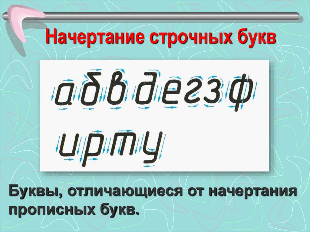 Начертание строчных букв